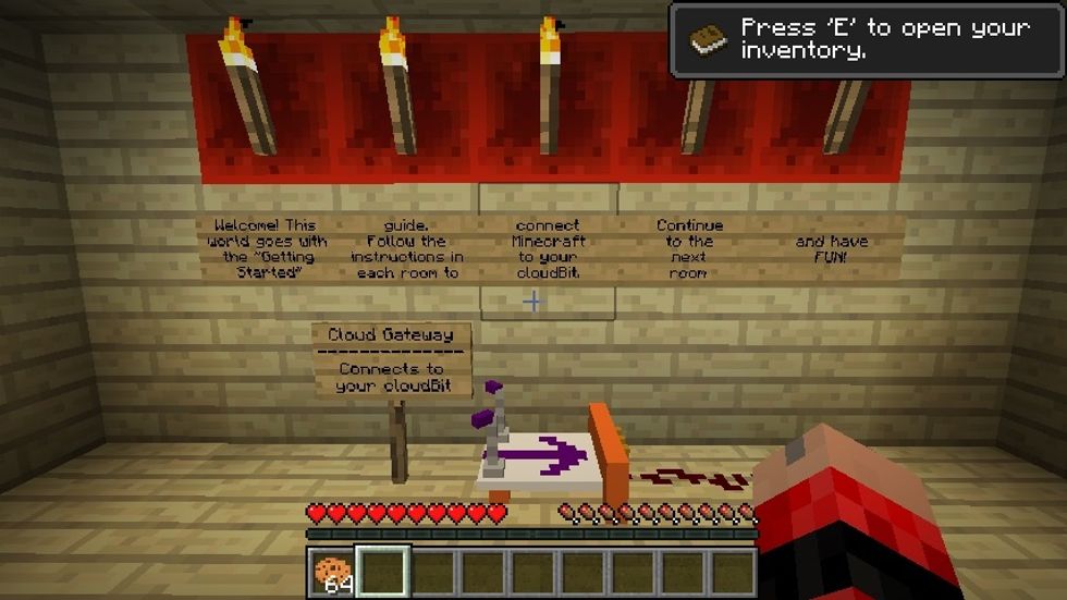When you enter the mod you will be provided with some directions for getting started. More than likely you will need to connect your cloudbit to your computer (unless you have used it previously)