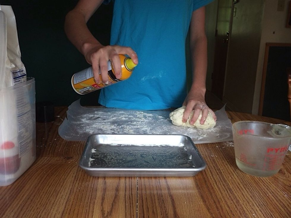 when you feel ready to bake the dough, ready the pan