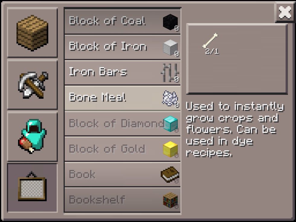 When you fight skeletons, they may drop bones when they die. Using those bones, you can craft bonemeal! As the description shows, these are very handy when farming!