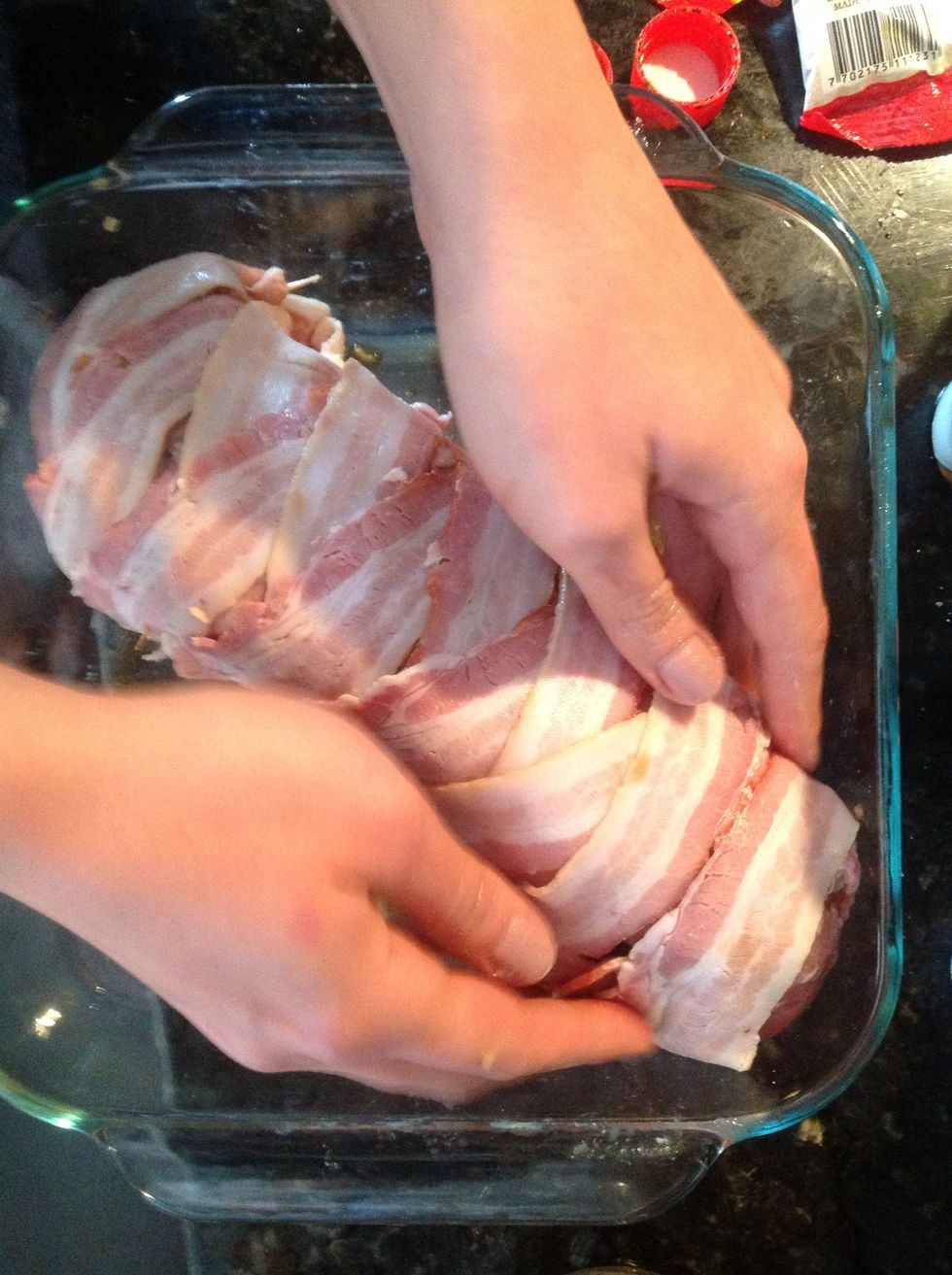 When you finish, it might look like a braid...