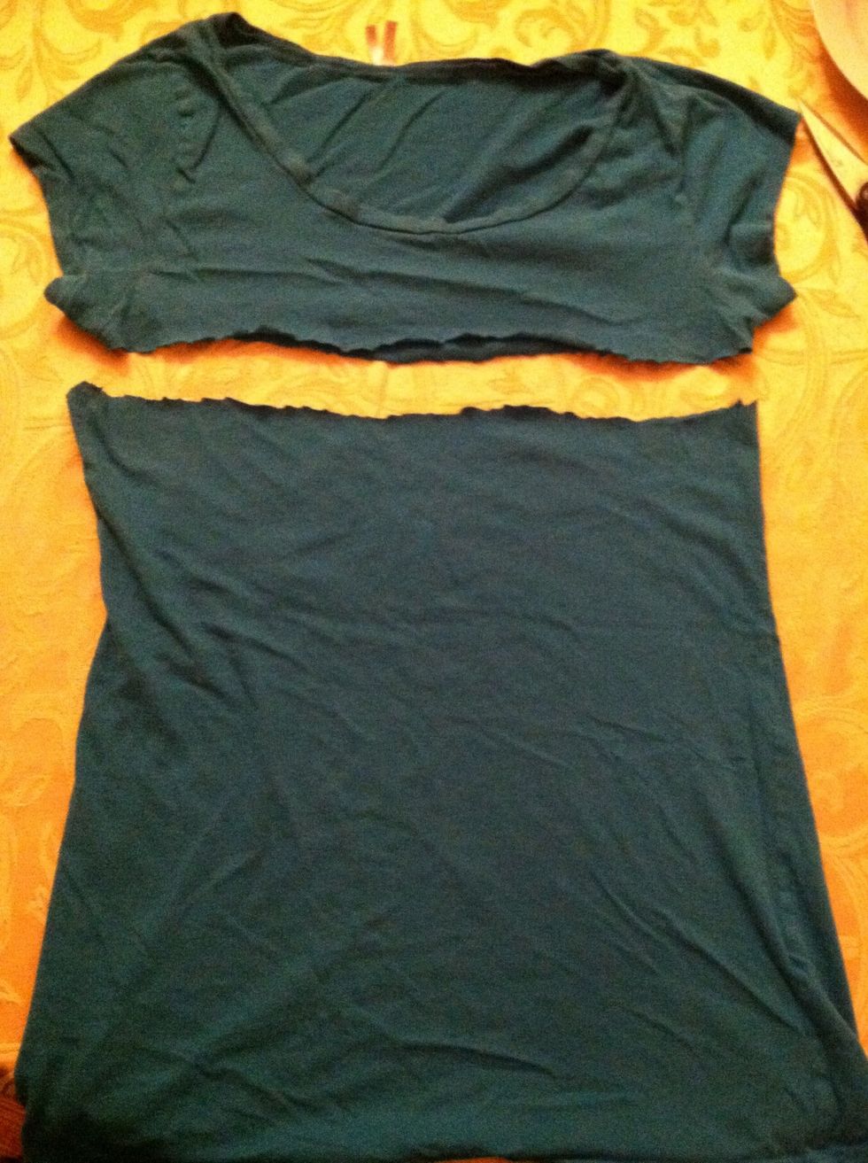 When you finish it should look like this, don't worry if where you cut is uneven or jagged.