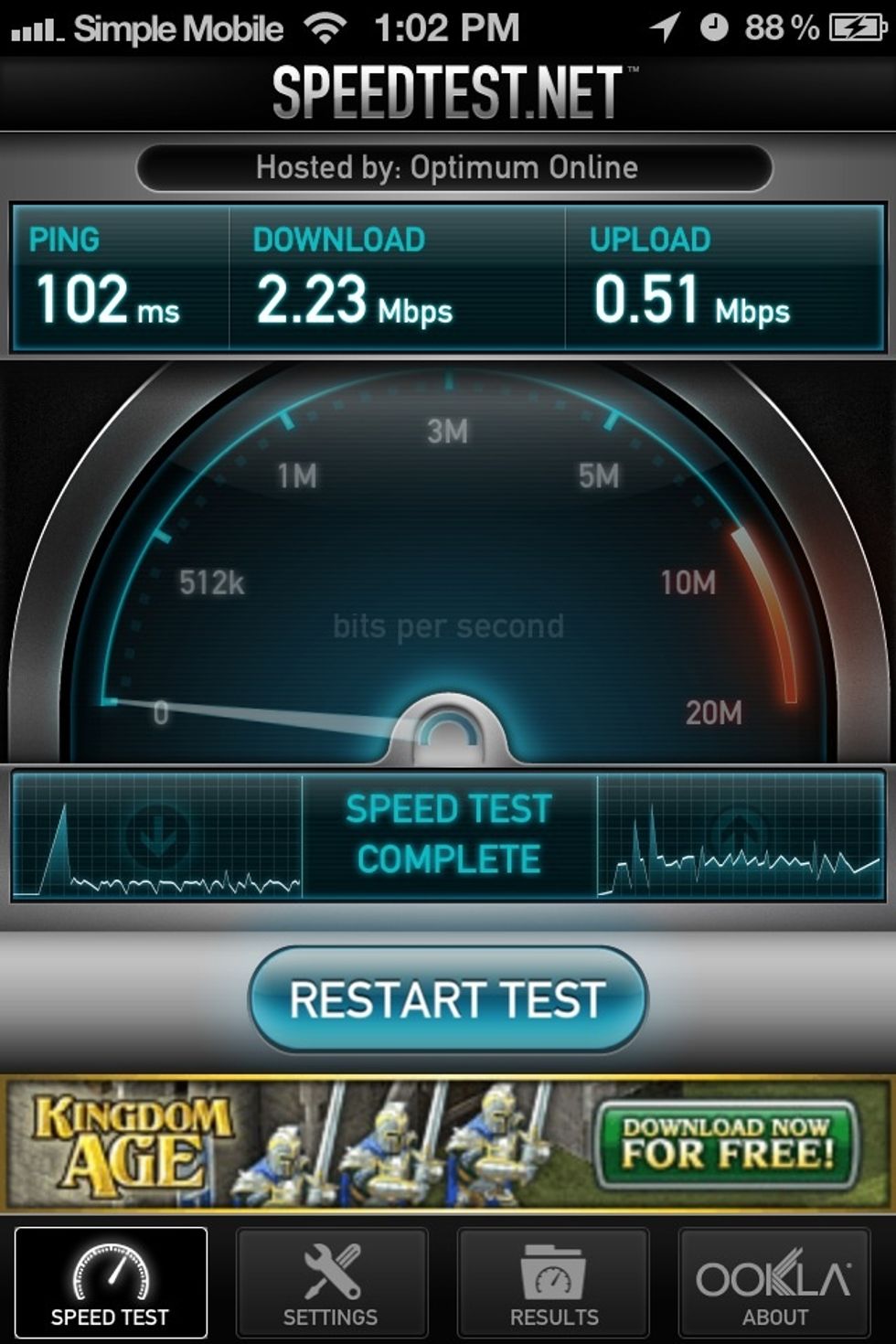 When you finish, take a snapshot compare with friends. Compare it with different places like home, work, school, my 3G network and 4G.