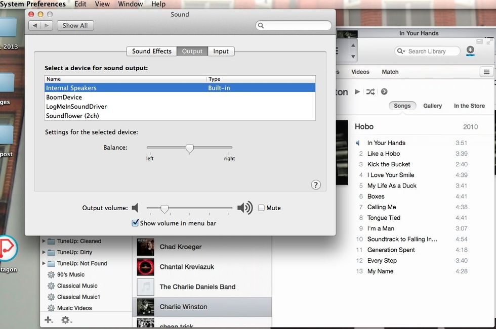 When you finish your screencast switch to your internal speakers so you can check your recording.