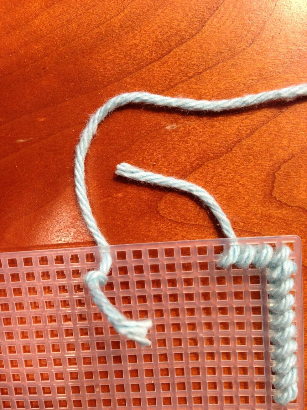 How to start your needlepoint with a waste knot - B+C Guides