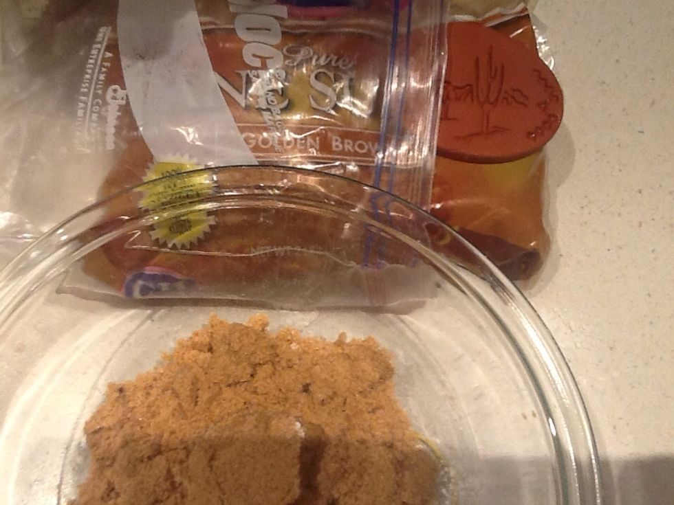 When you get 6 or more cups GF flour in, start the filling in another bowl. Keep brown sugar moist with a piece of clay soaked in water.