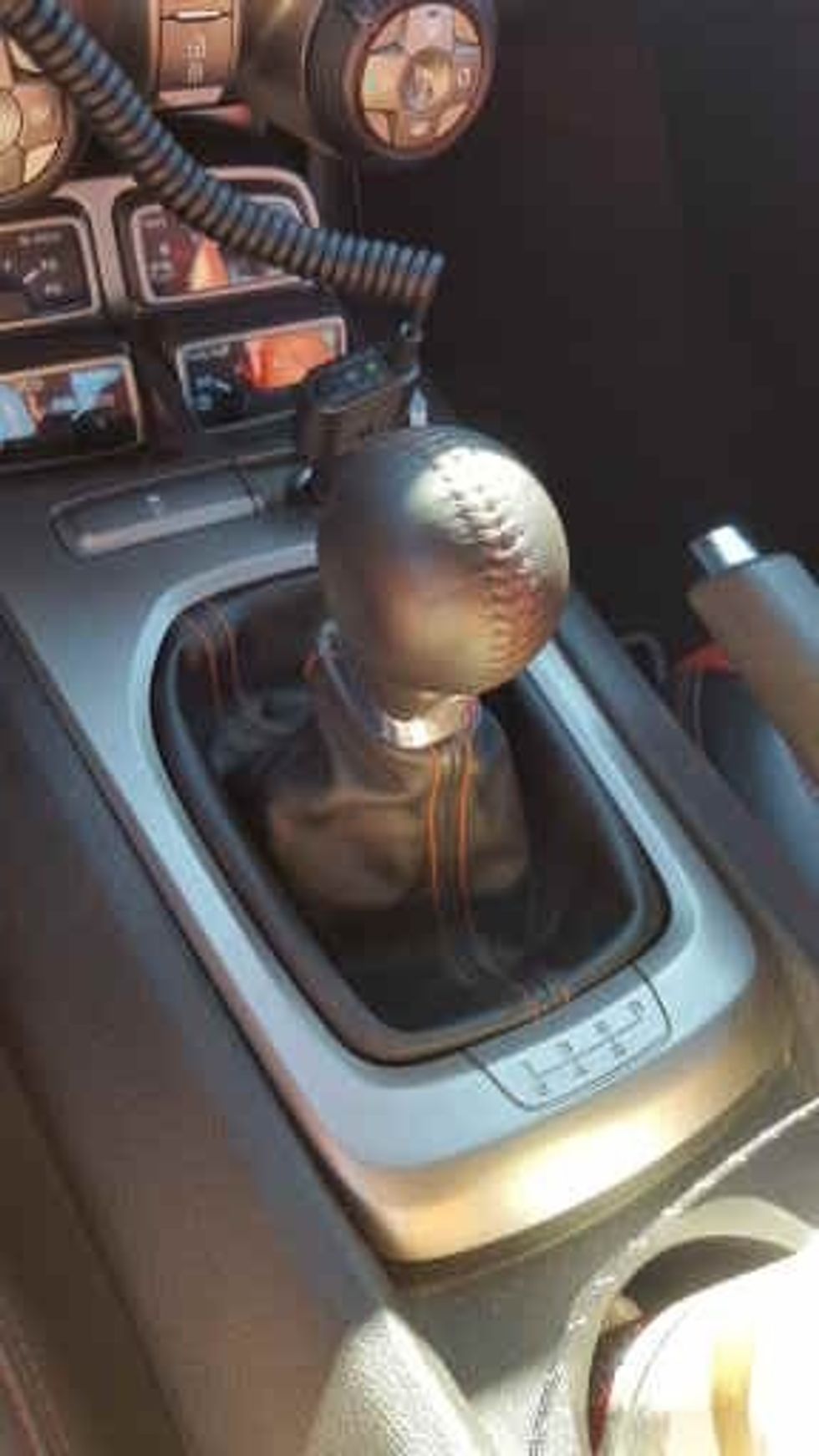 When you get in the vehicle be sure it is in neutral, this is in the middle and allows you to move your shifter side to side