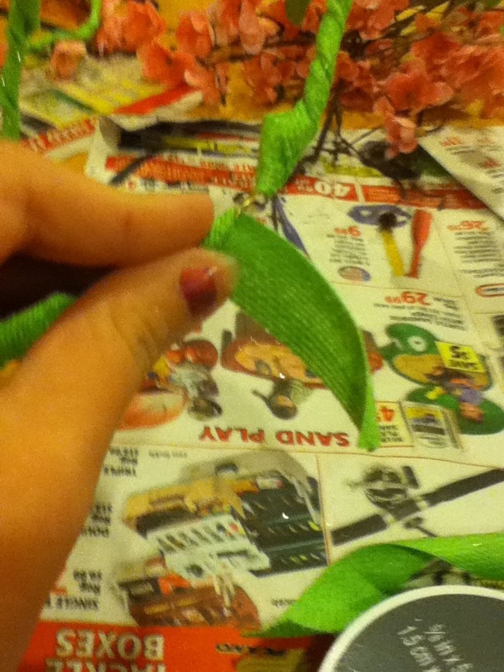 When you get to the end cut off a little more so you can make it stay