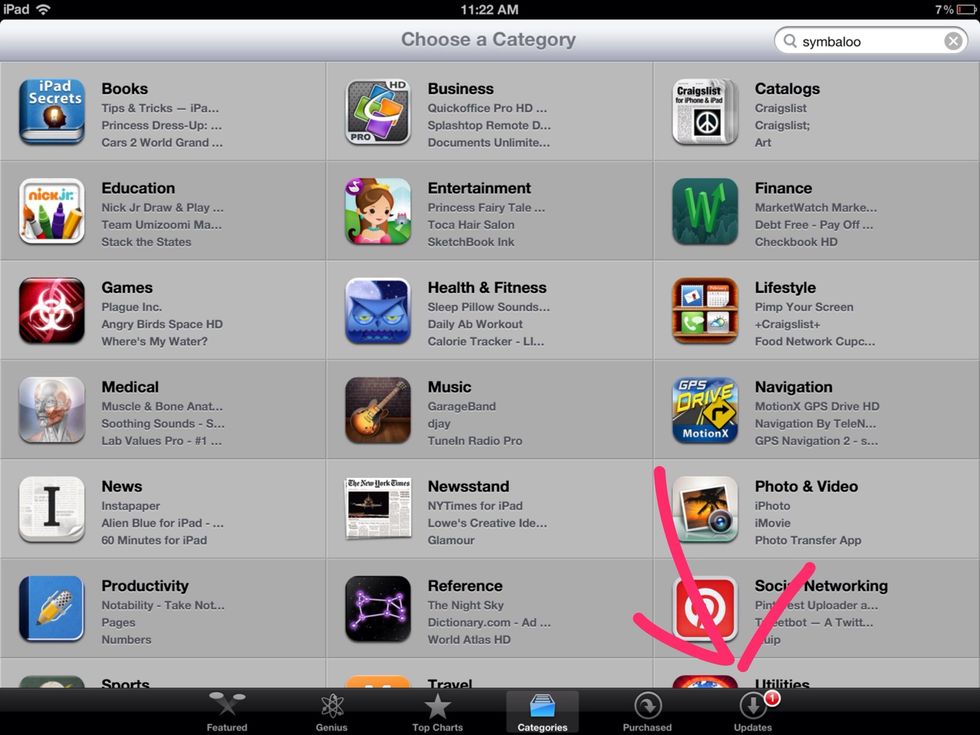 When you go to the App Store, in the lower right-hand corner you will see the number of updates needed. Be sure you have an internet connection and then go ahead and select updates.