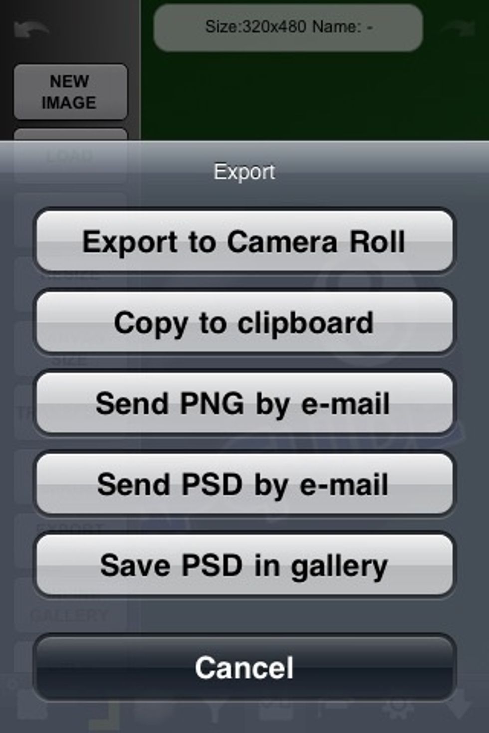 When you got it where you want it. Go back to the main menu and select "Export Image" to save it.
