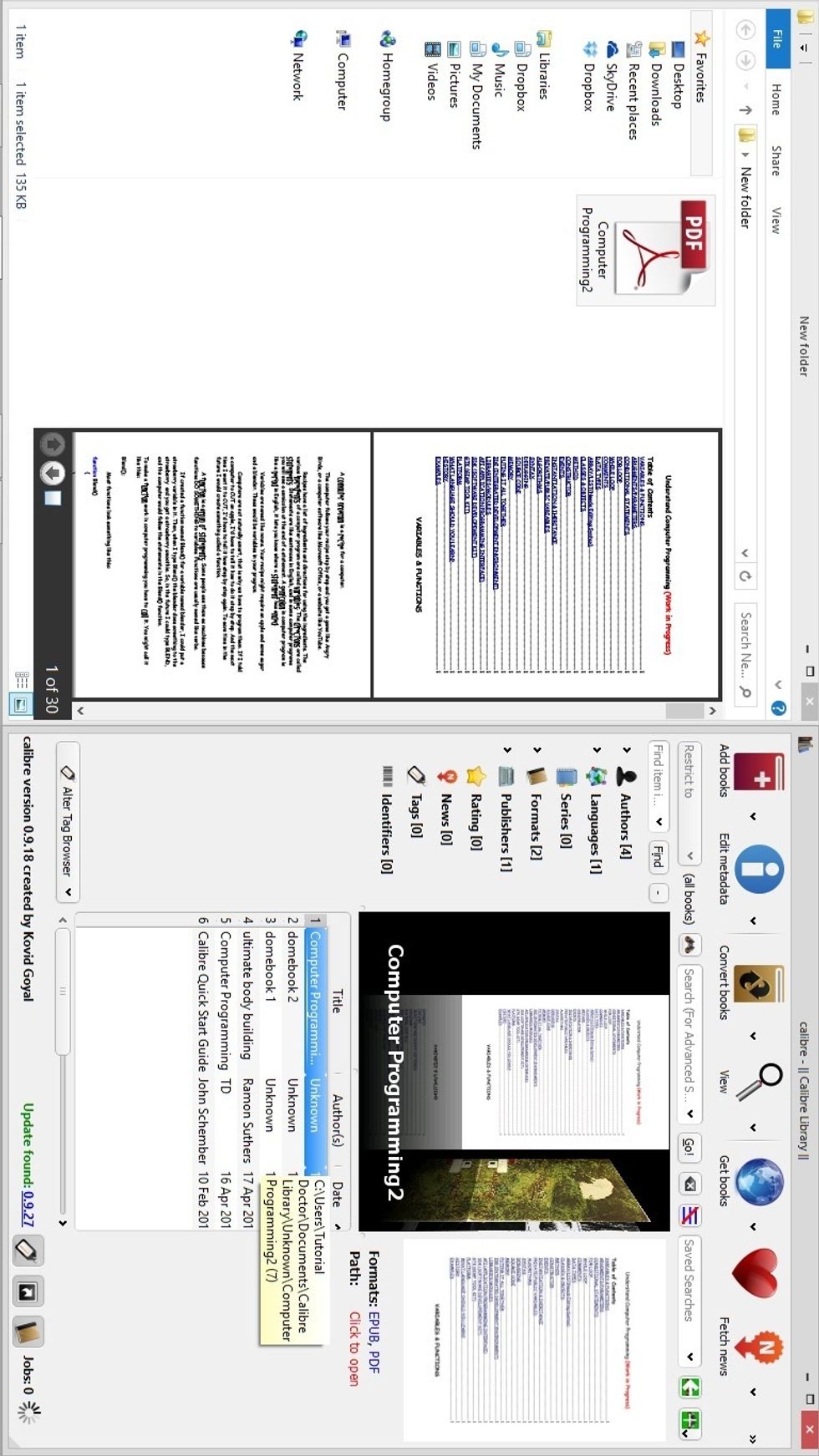 When you have 0 JOBS left you are FINISHED! You can see next to FORMAT that you now have a PDF and EPUB version of your document. Click, "CLICK TO OPEN."