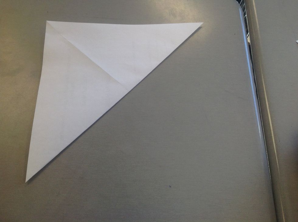When you have a square unfold the triangle to resold the square the other direction then unfold and fold on the other side of the sheet