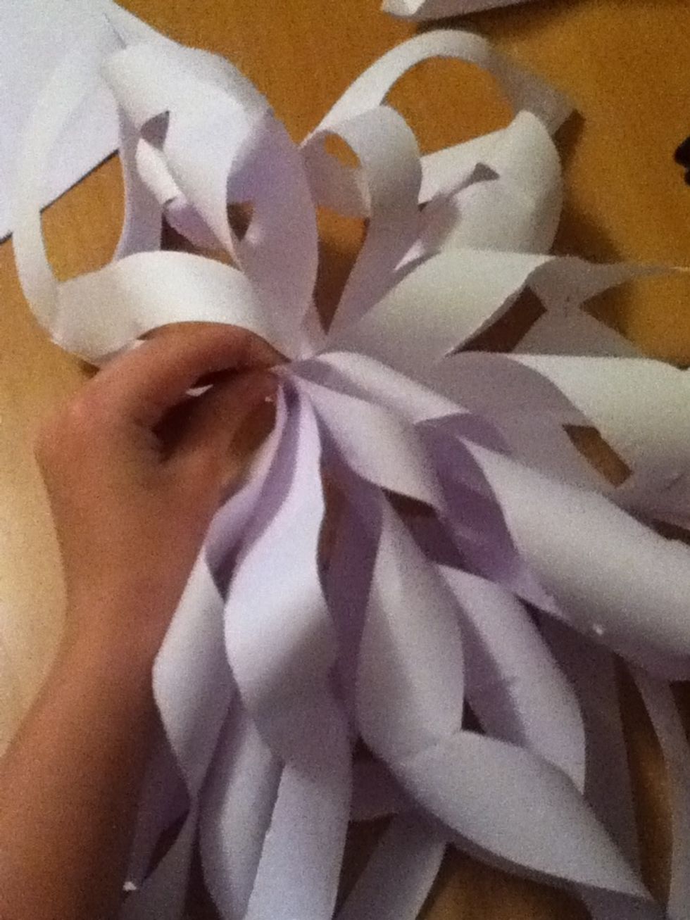 When you have done them all join all of them up and staple them
