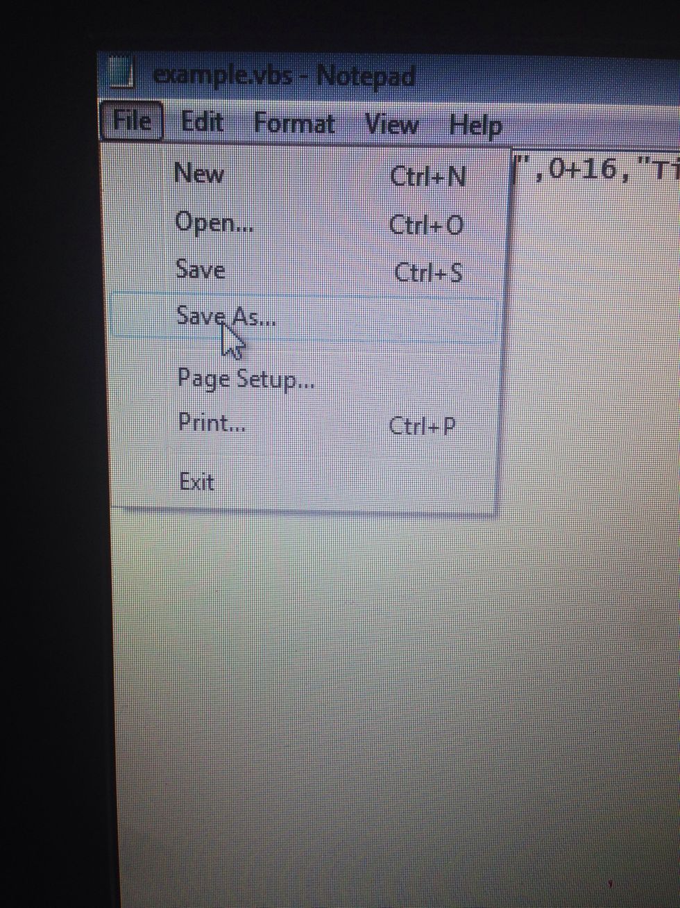 When you have finish open file and click to save as