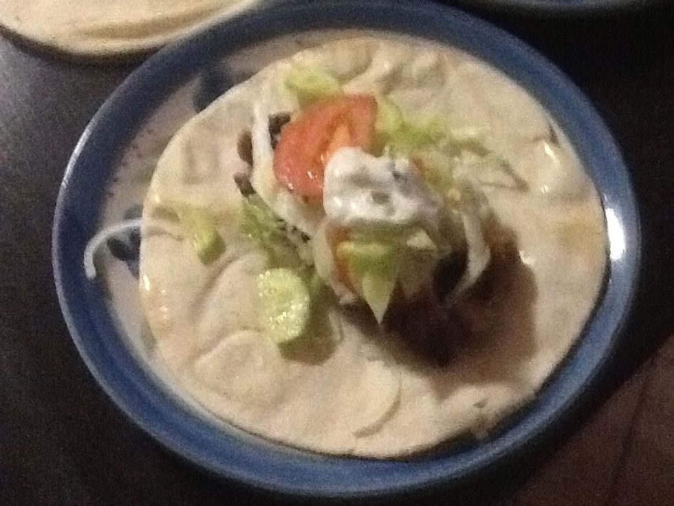 When you have finished cooking them you can add anything on top. You can use onion, tomatoes, lettuce and even garlic sauce.