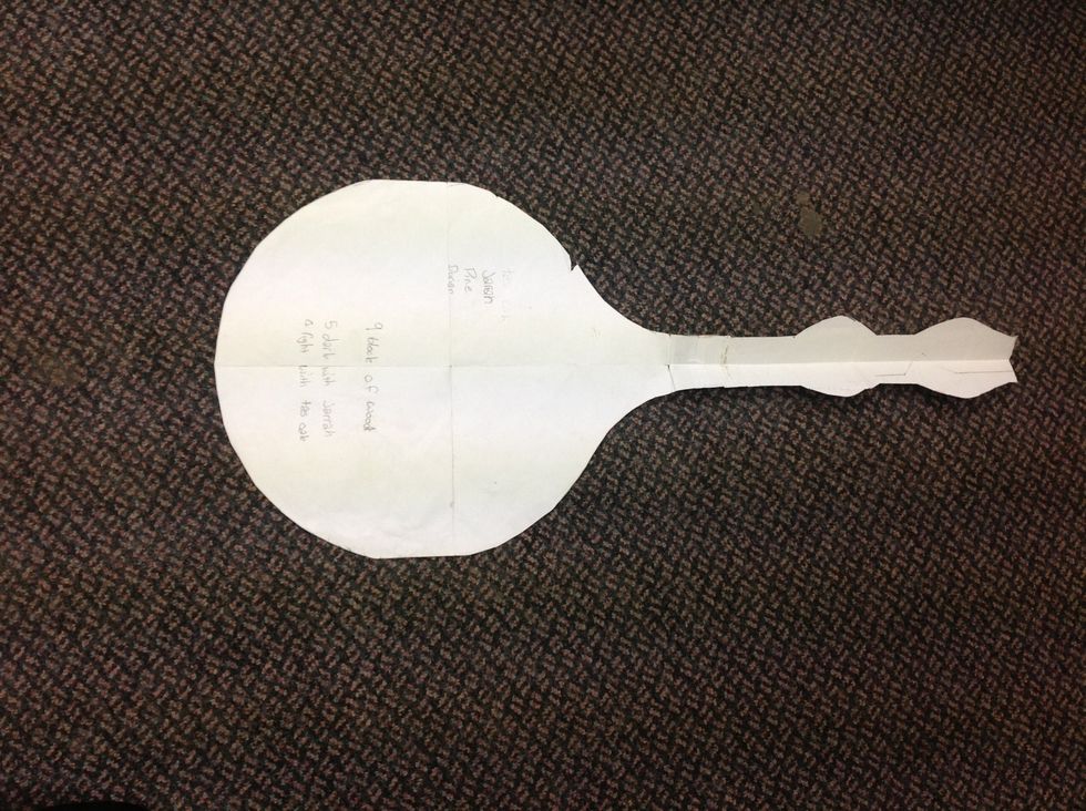 When you have finished your brain storm draw you final design on paper to the shape and size you want