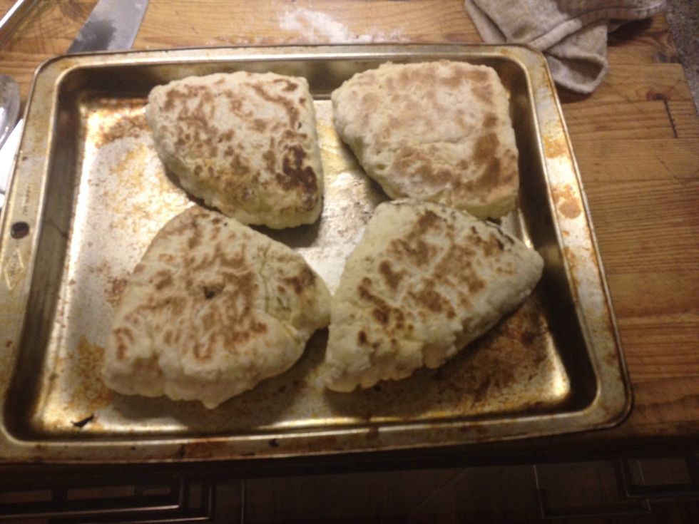 When you have made all of them give them 5 minutes in a hot oven to finish the inside