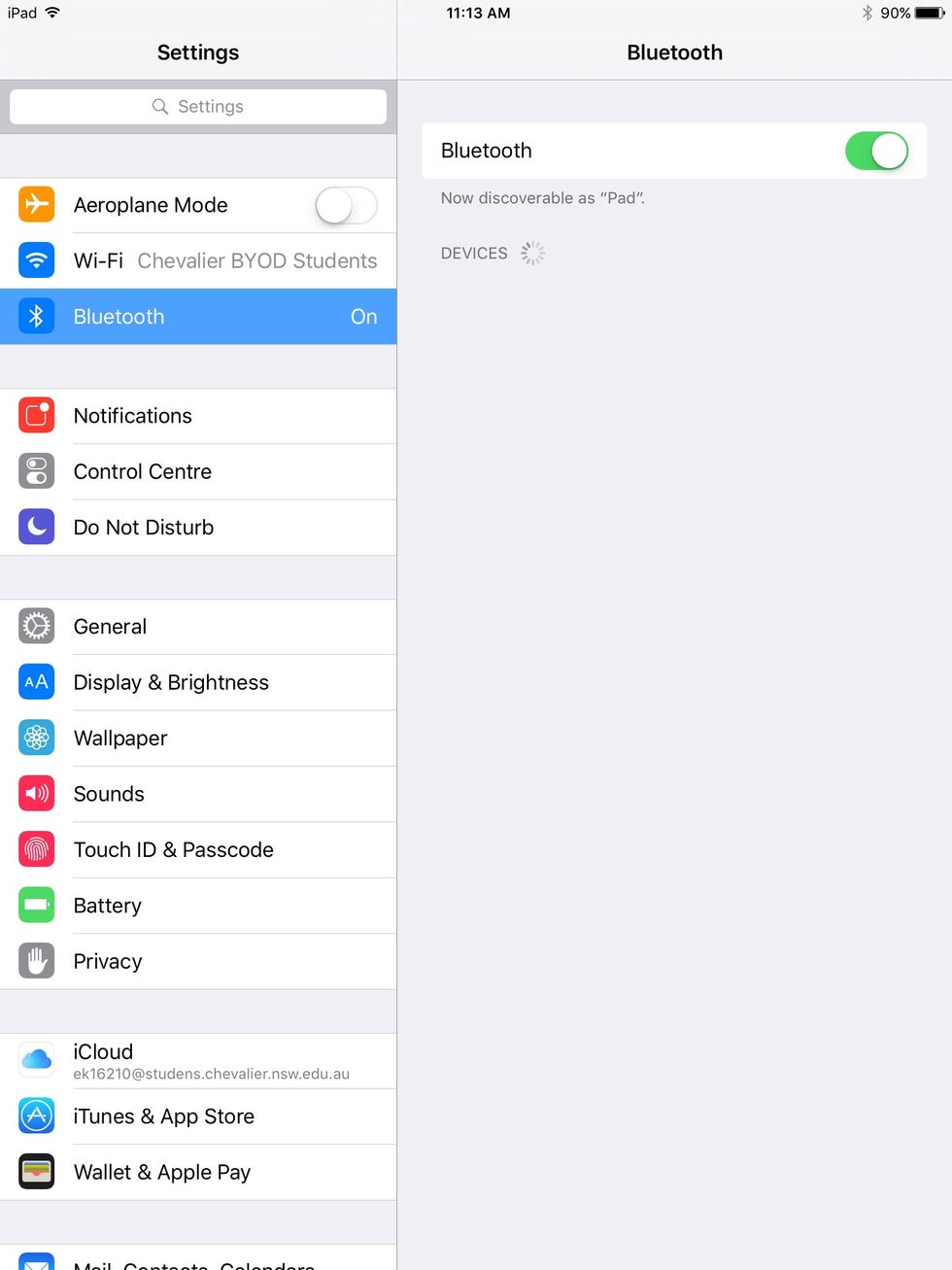 When you have tap on bluetooth,switch the bluetooth on that means when the switch is green it is on