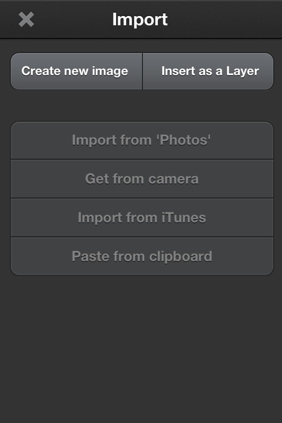When you import an image. You have a choice of importing it as a new image. Or to add it as a new layer on an image you're already working on in the app.