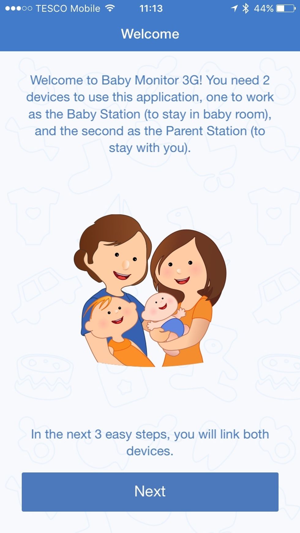 When you launch the app for the first time, tutorial will guide you through connecting two devices. It takes less than 30 seconds.
