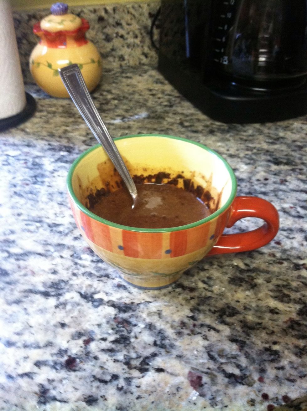 When you mix it will look like this.