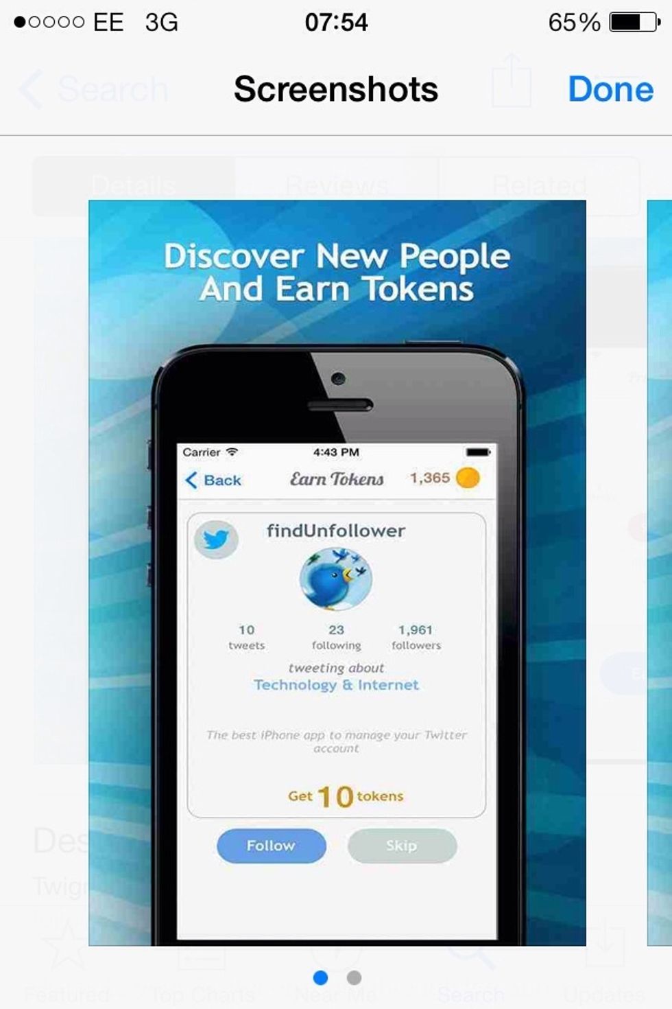 When you open it, link up your twitter account then your ready to go, just follow people for credits then set your credit amount to get get followers