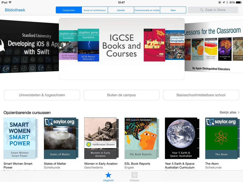 When you open the app, you'll see this screen, the portal of iTunes Collections.