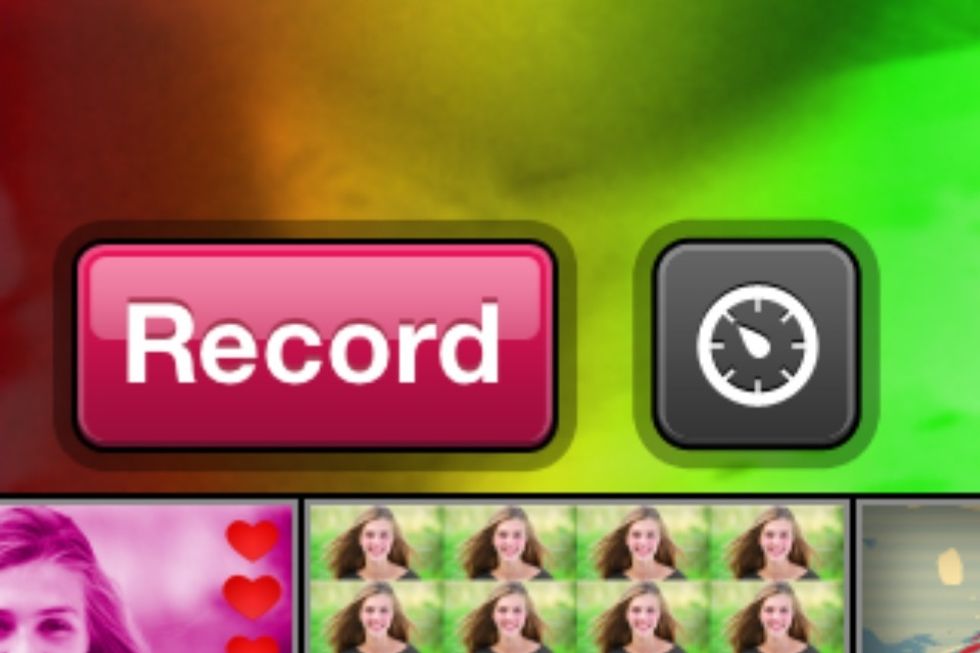 When you press the record button, the music will start. You can stop it at anytime, and pick it up in the same spot of the music if you want to change anything.