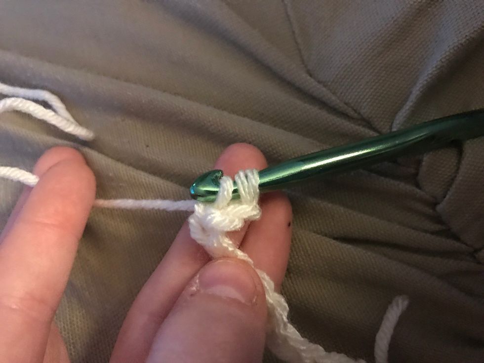 When you pulled only 1 through than wrap over again and pull through