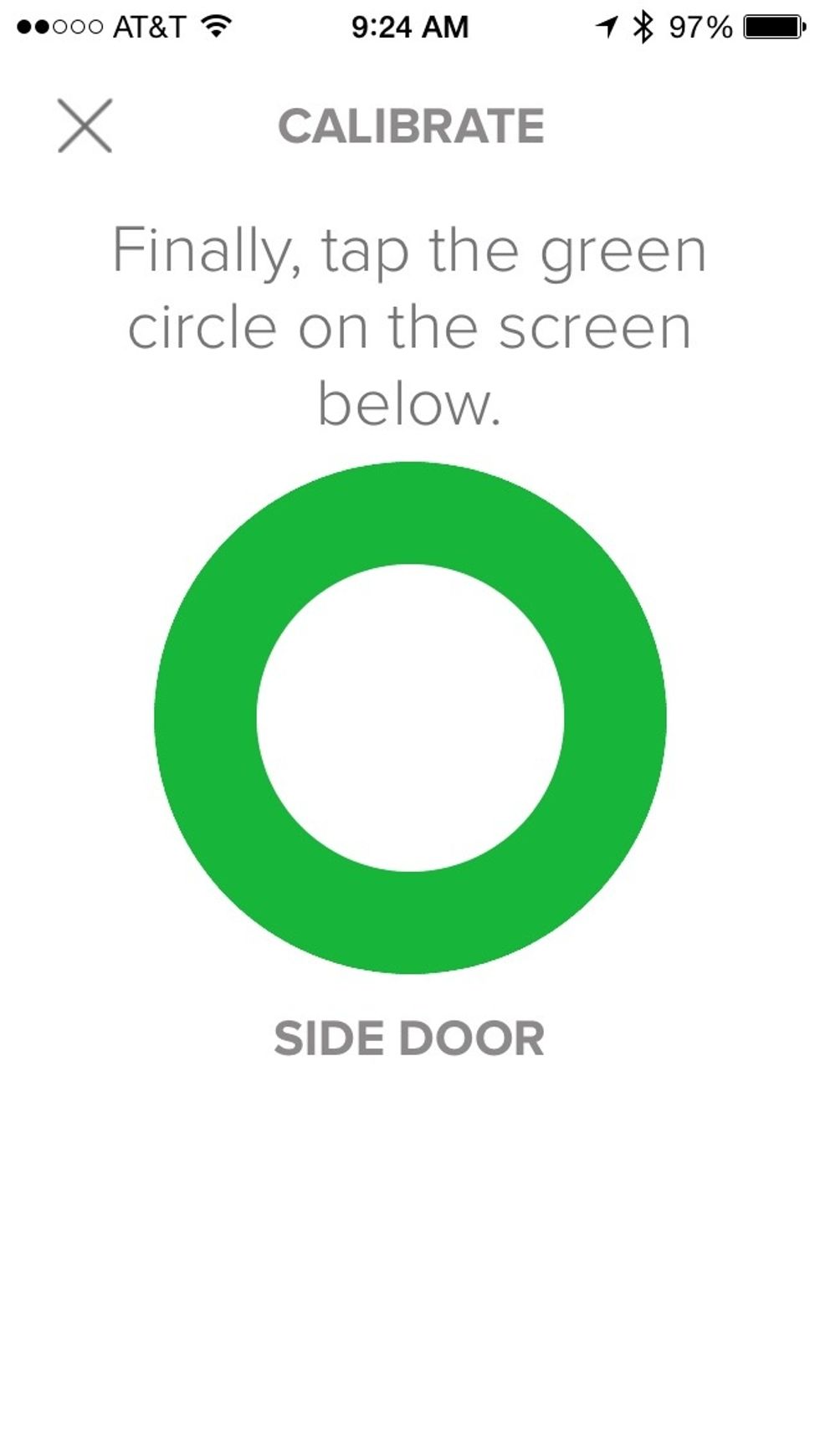 When you're done the application will give you a button to tap to lock your lock via your smartphone.