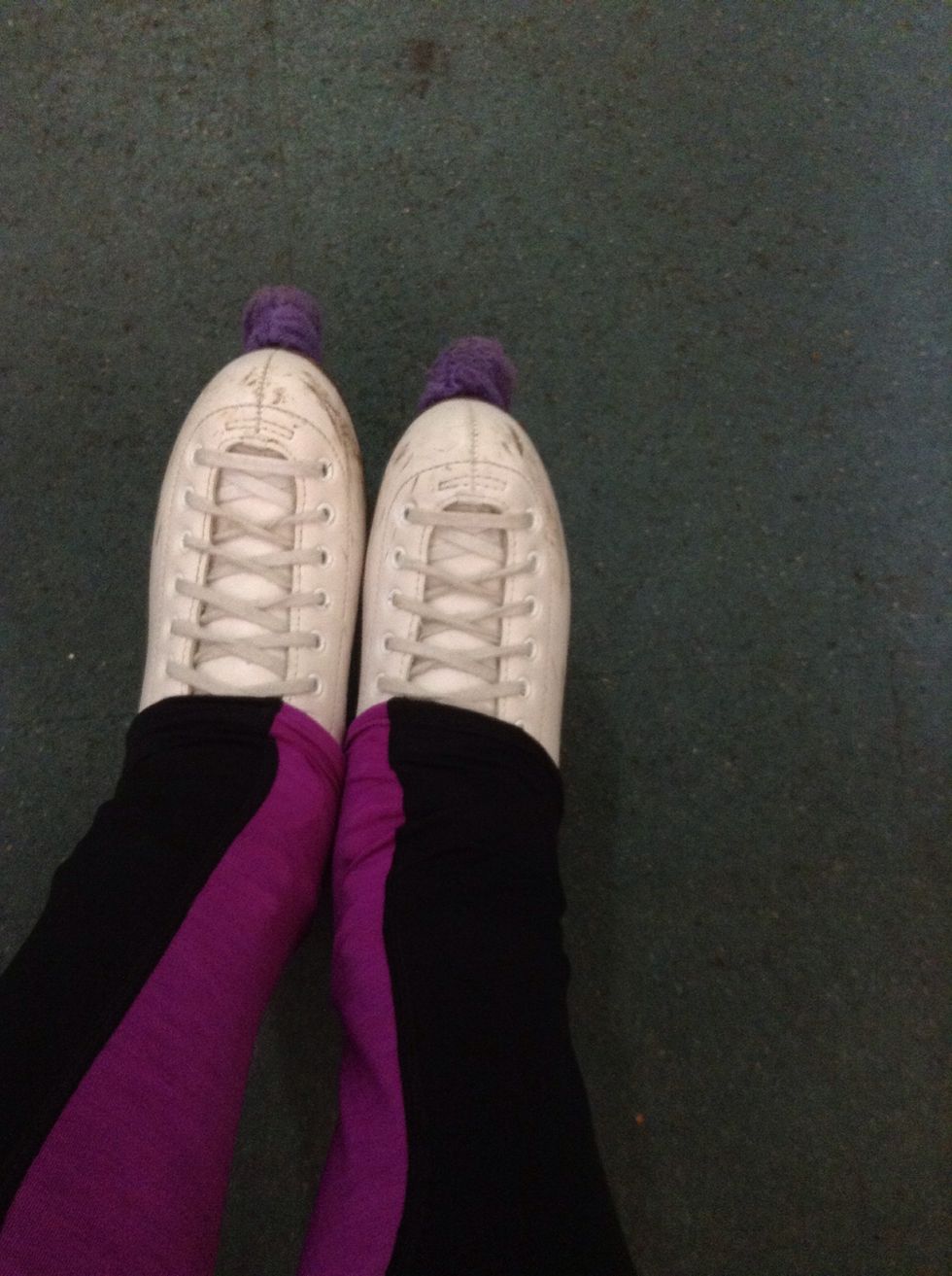 When you're done tying, stand up and try to walk. If they wiggle, they are too lose, and you should retie them. And if not, you're ready to go!