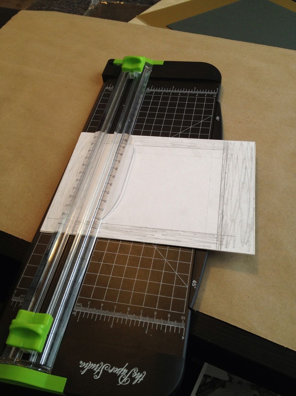 When you're ready to cut, start the cutting process on the back making sure to start and stop where the corners meet.