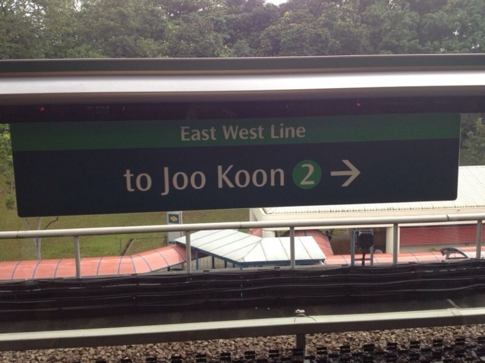 When you reach Tanah Merah interchange, alight on the left where there is a direction sign to city or Joo Koon