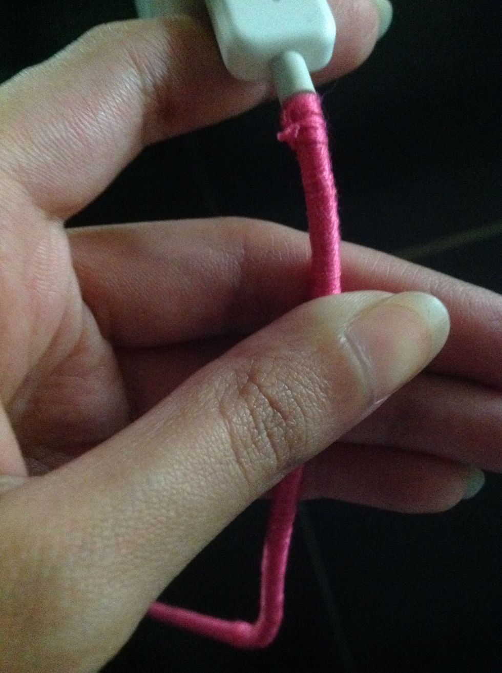 When you reach the end, secure with a tight knot. If you want you could add a dash of glue too!
