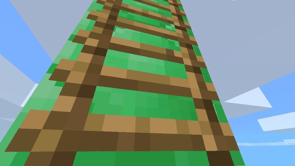 When you read the top, land on the top block...