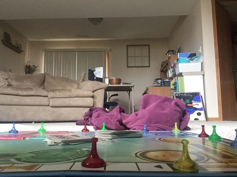 When you run out of cards shuffle them and put them back and keep playing until your done.