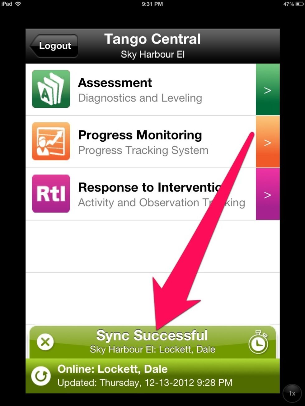 When you see this you have successfully set up your iPad.