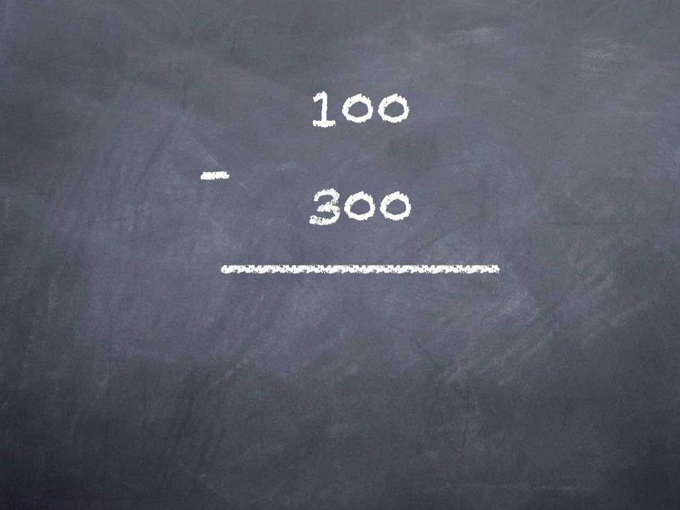 When you subtract a BIG number FROM a SMALL number...