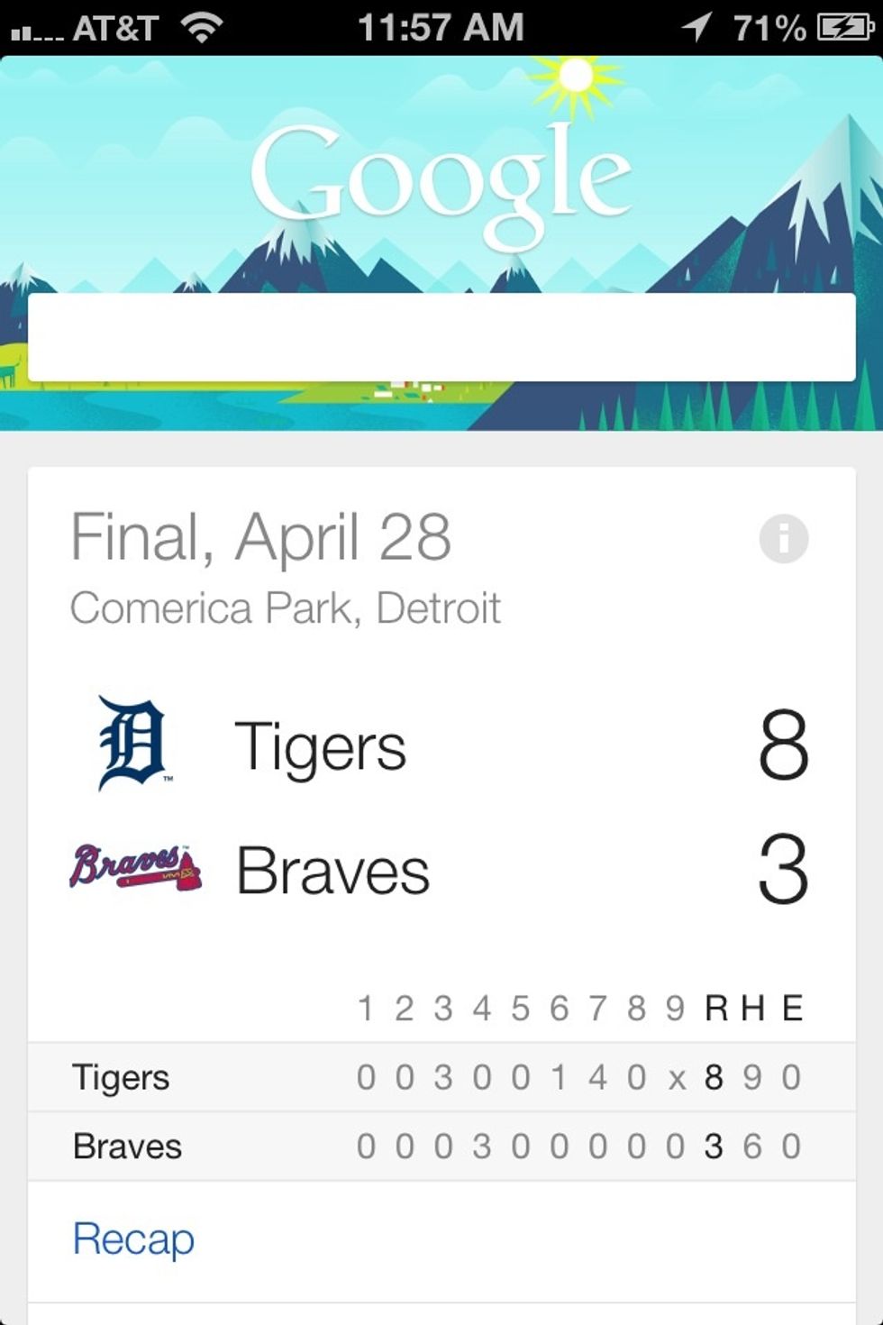 When you swipe up all your cards will display on the screen to scroll through. If there's a card there you don't want to see right now. Just swipe them away to the left or right.