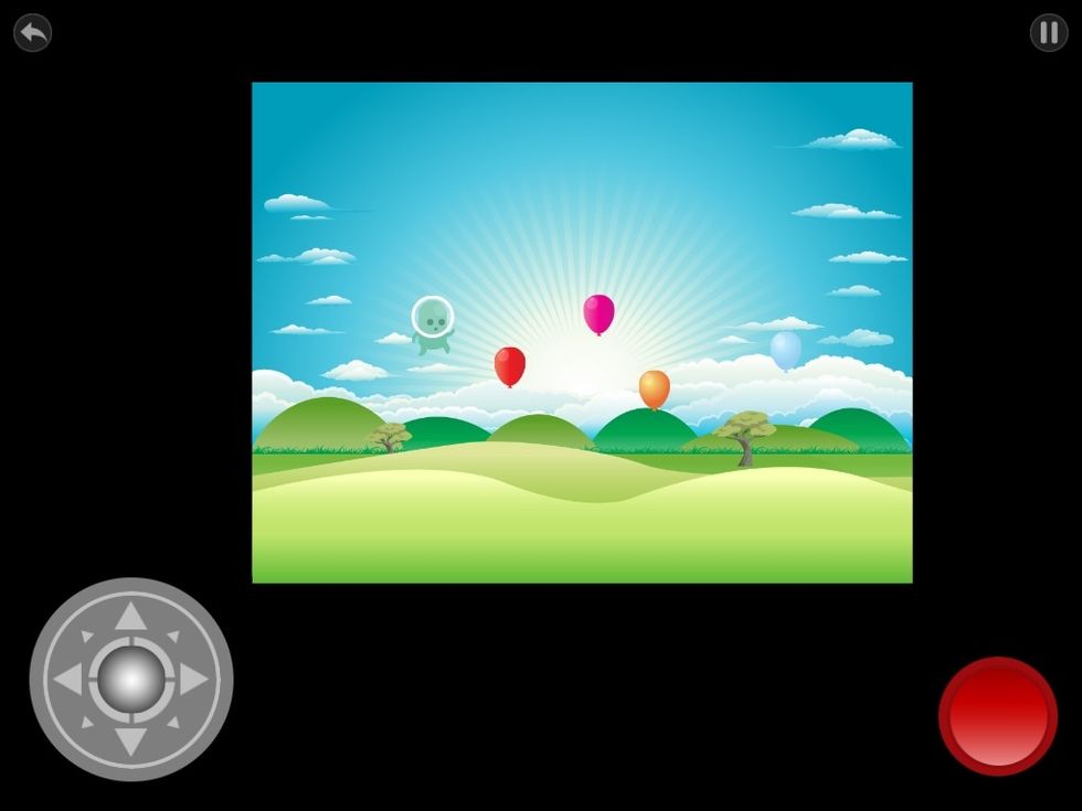 When you tap PLAY you get a button and a joystick. You can now move your character!