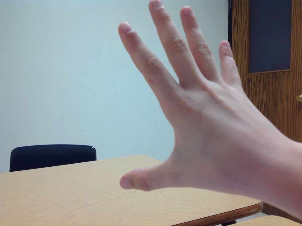 When you throw it your hands should look like this after.