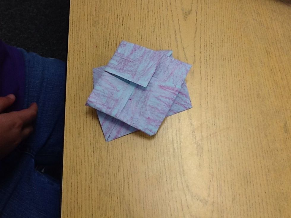 When you turn the paper over it should look like this.