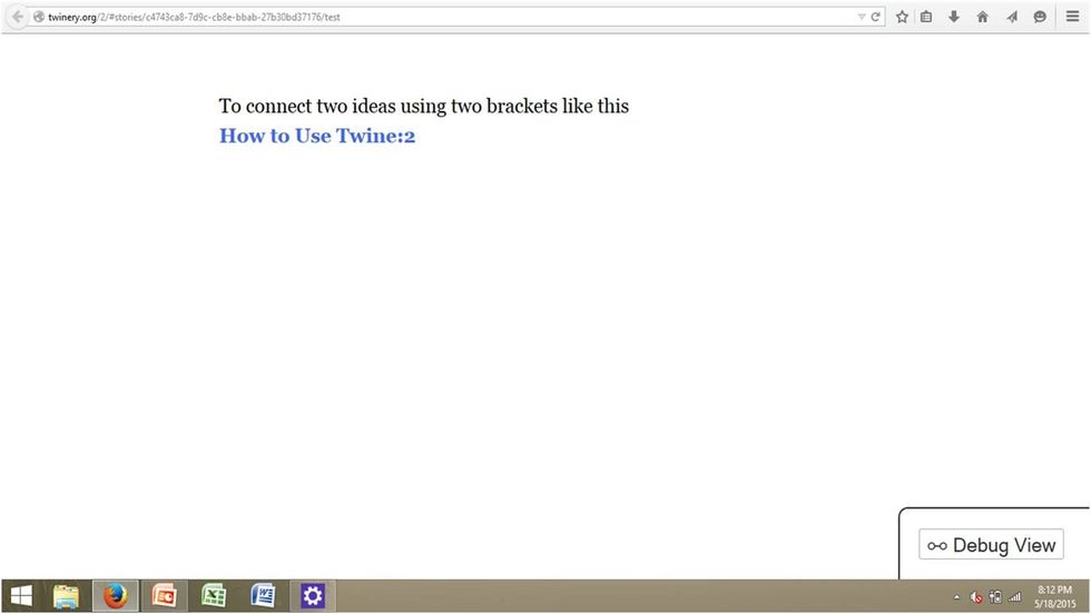 When you've clicked the button your screen should look like this.