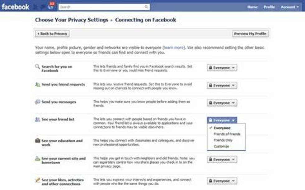 when your are in your settings you can set your settings so only your friends can see things you post online