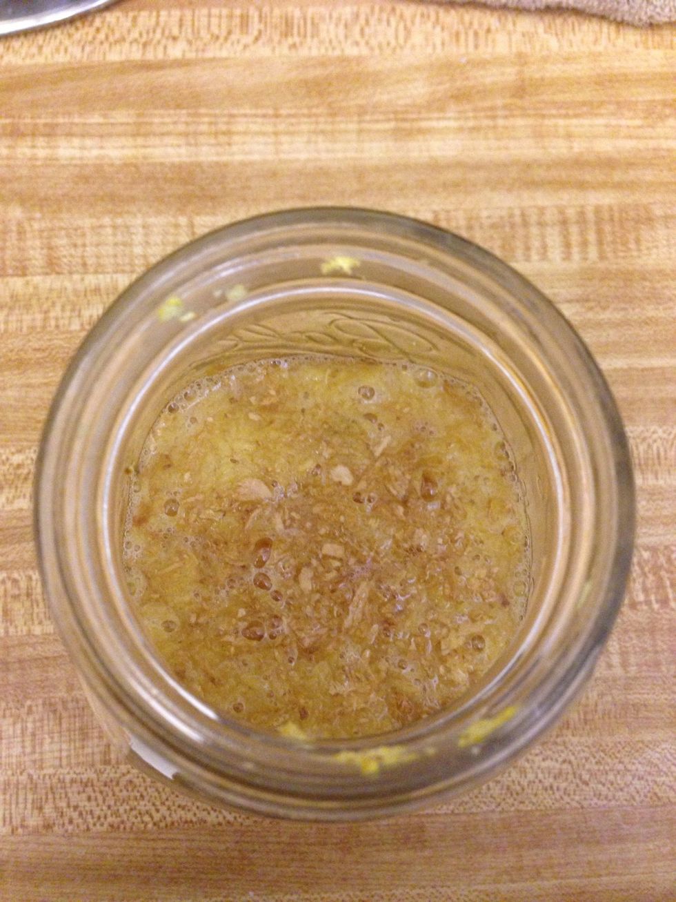 When your bug starts to bubble without stirring, it's ready. It usually takes three days but can take longer if your home runs a little cold during winter.