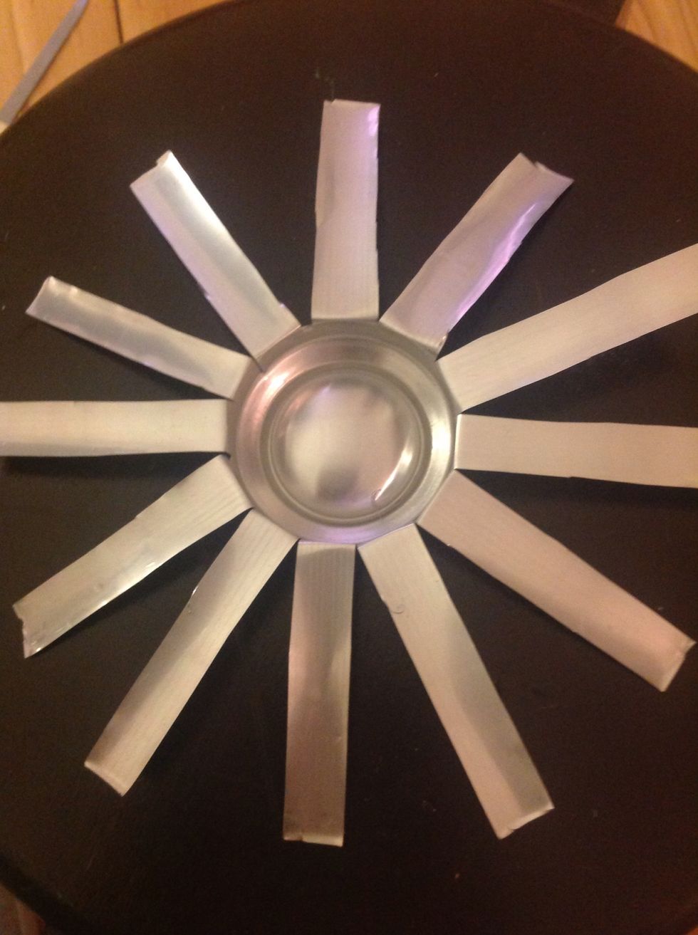 When your done pull Them Down so its look like a Sun