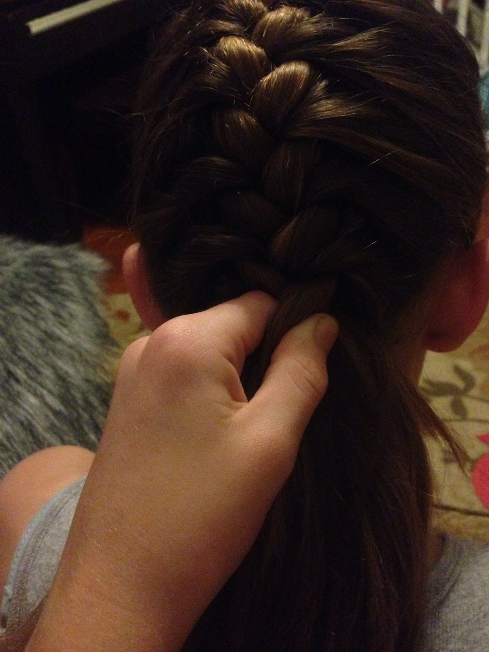 When your finished the continuos routine you'll come to where you can't grab pieces anymore. That's ok. You just need to braid regularly till NO hair is left.