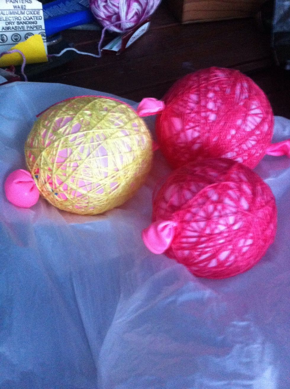 When your happy with the opacity tie up the end of the string