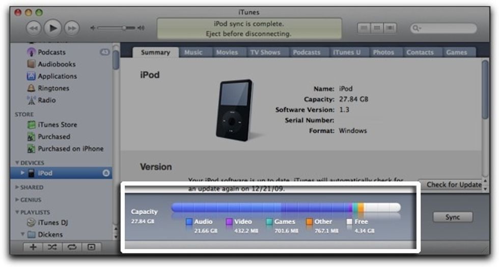 When your iOS device is connected, there is a data category called "Other" (to the right in orange). (I know this is an iPod that doesn't run iOS, but it was a stock image.)