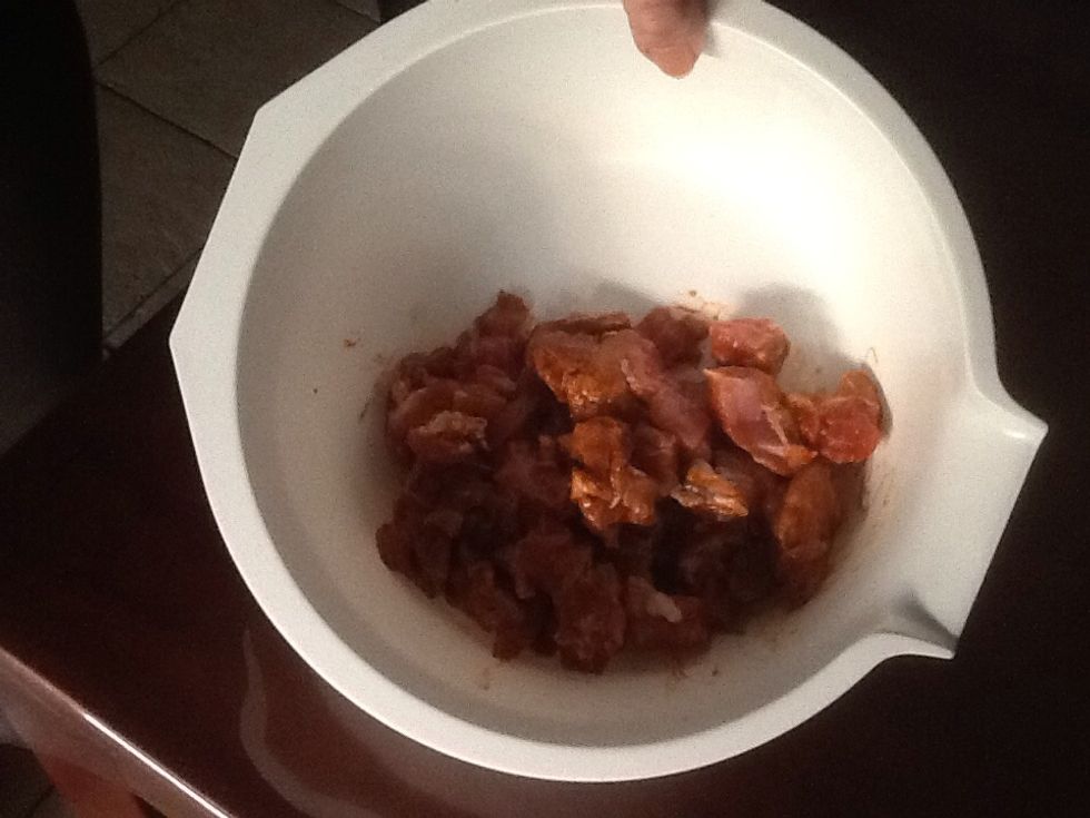 When your marinating make sure that most of the flavouring gets absorbed into the chicken