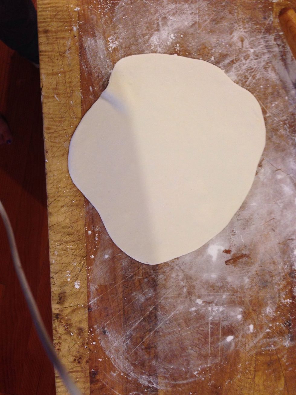 When your ready to put it on a cake roll it out with a rolling pin.